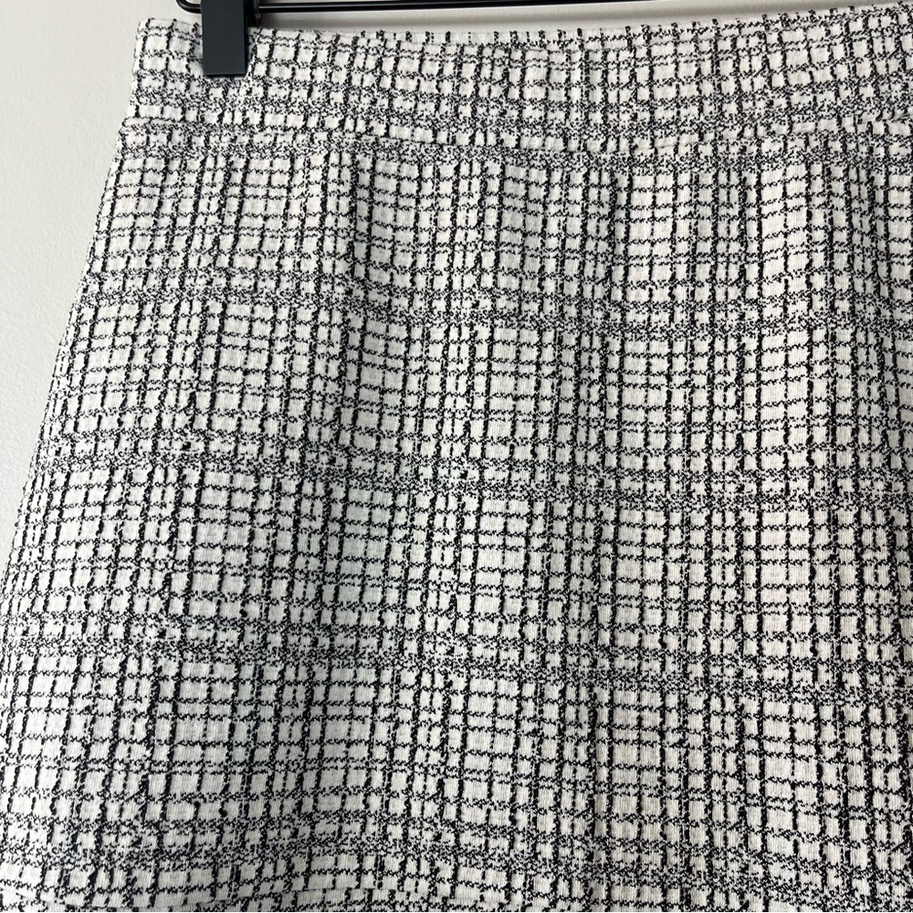 NWT Loft A Line Mini Skirt Black and White‎ Checked XS - Picture 7 of 7